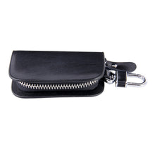 Load image into Gallery viewer, Universal Leather Wood Grain Texture Waist Hanging Zipper Wallets Key Holder Bag (No Include Key)