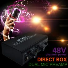 Load image into Gallery viewer, LINEPAUDIO A961 2-Channel Microphone Amplifier Electric Guitar Electric Bass Amplifier, A961