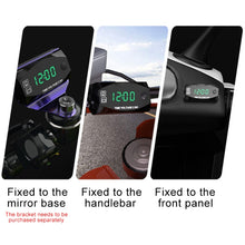 Load image into Gallery viewer, Motorcycle Multi-functional 2 in 1 Digital Display Voltmeter + Electronic Clock, 6-30V IP67