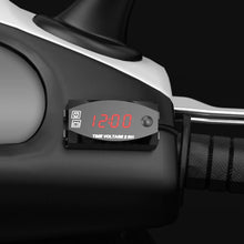 Load image into Gallery viewer, Motorcycle Multi-functional 2 in 1 Digital Display Voltmeter + Electronic Clock, 6-30V IP67