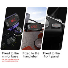 Load image into Gallery viewer, Motorcycle Multi-functional 2 in 1 Digital Display Voltmeter + Electronic Clock, 6-30V IP67
