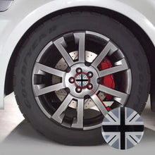 Load image into Gallery viewer, 4 PCS National Flag Metal Car Sticker Wheel Hub Caps Centre Cover Decoration, England  Flag 1