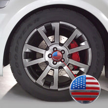 Load image into Gallery viewer, 4 PCS USA Flag Metal Car Sticker Wheel Hub Caps Centre Cover Decoration, USA Flag