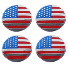 Load image into Gallery viewer, 4 PCS USA Flag Metal Car Sticker Wheel Hub Caps Centre Cover Decoration, USA Flag