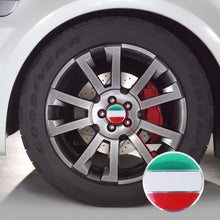 Load image into Gallery viewer, 4 PCS Italy Flag Metal Car Sticker Wheel Hub Caps Centre Cover Decoration, Italy Flag
