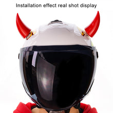 Load image into Gallery viewer, 2 PCS Motorcycle Helmet Devil Decoration Motorbike Helmet Suction Cups Horns Decoration Headwear Sucker