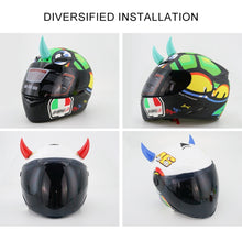Load image into Gallery viewer, 2 PCS Motorcycle Helmet Devil Decoration Motorbike Helmet Suction Cups Horns Decoration Headwear Sucker