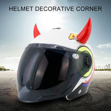 Load image into Gallery viewer, 2 PCS Motorcycle Helmet Devil Decoration Motorbike Helmet Suction Cups Horns Decoration Headwear Sucker