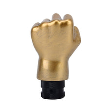 Load image into Gallery viewer, Universal Fist Shape Aluminum Manual or Automatic Gear Shift Knob Compatible with Three Rubber Covers Fit for All Car, Gold, Silver