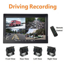 Load image into Gallery viewer, PZ612-4AHD IP67 120 Degree Car AHD 1080P 2 Megapixels 10 inch 4-Way Rearview Mirror Monitor, Night Vision Full Color, with Video Function, PZ612-4AHD