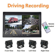 Load image into Gallery viewer, PZ614-4AHD IP67 120 Degree Car AHD 1080P 2 Megapixels 10 inch 4-Way Rearview Mirror Monitor, Night Vision Full Color, with Video Function, PZ612-4AHD