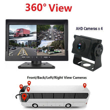 Load image into Gallery viewer, PZ612-4AHD IP67 120 Degree Car AHD 1080P 2 Megapixels 10 inch 4-Way Rearview Mirror Monitor, Night Vision Full Color, with Video Function, PZ612-4AHD