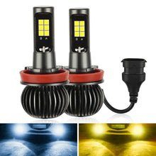 Load image into Gallery viewer, 2 PCS EV15 H8 / H11 DC9-32V / 6W / IP67 Car LED Double Color Fog Light, Cold White Light + Amber Light, EV15 H8 / H11