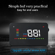 Load image into Gallery viewer, A200 OBD2 3.5 inch Vehicle-mounted Head Up Display Security System, Support Car Speed / Engine Revolving Speed Display / Water Temperature / Voltage, A200