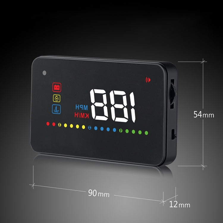 A200 OBD2 3.5 inch Vehicle-mounted Head Up Display Security System, Support Car Speed / Engine Revolving Speed Display / Water Temperature / Voltage, A200