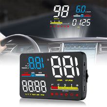 Load image into Gallery viewer, D5000 OBD2 5 inch Vehicle-mounted Head Up Display Security System, Support Car Speed / Engine Revolving Speed Display / Water Temperature / Battery Voltage / Detection and Elimination Fault Code, D5000