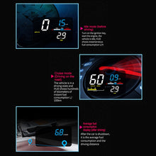 Load image into Gallery viewer, D5000 OBD2 5 inch Vehicle-mounted Head Up Display Security System, Support Car Speed / Engine Revolving Speed Display / Water Temperature / Battery Voltage / Detection and Elimination Fault Code, D5000