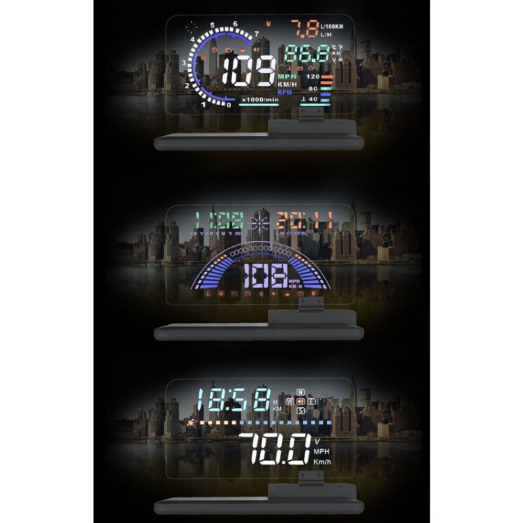 H6 Multi-function Car Smartphone Navigation Head Up Display Holder for 6 Inch Smartphone, H6