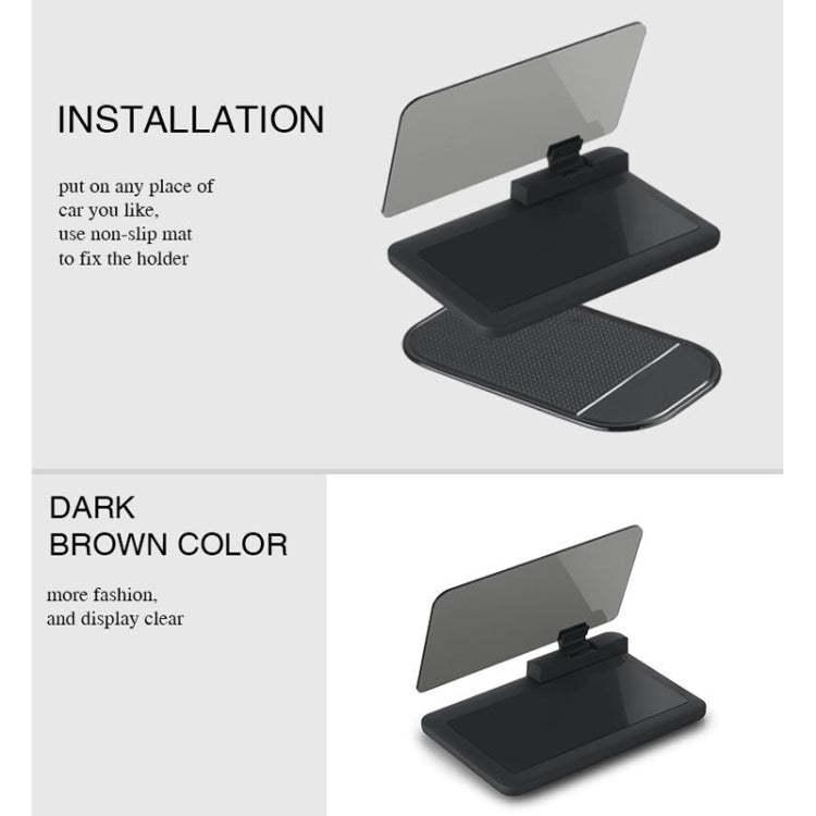 H6 Multi-function Car Smartphone Navigation Head Up Display Holder for 6 Inch Smartphone, H6