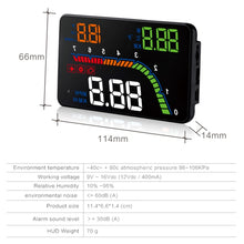 Load image into Gallery viewer, T100 OBD2 4 inch Vehicle-mounted Head Up Display Security System, Support Car Speed / Engine Revolving Speed Display / Instantaneous Fuel Consumption / Detection and Elimination Fault Code, T100