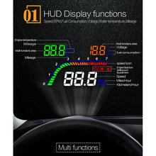 Load image into Gallery viewer, T100 OBD2 4 inch Vehicle-mounted Head Up Display Security System, Support Car Speed / Engine Revolving Speed Display / Instantaneous Fuel Consumption / Detection and Elimination Fault Code, T100