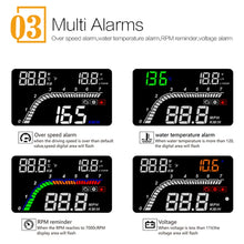 Load image into Gallery viewer, T100 OBD2 4 inch Vehicle-mounted Head Up Display Security System, Support Car Speed / Engine Revolving Speed Display / Instantaneous Fuel Consumption / Detection and Elimination Fault Code, T100