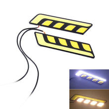 Load image into Gallery viewer, 2 PCS DC 12V 10W 800LM 5500K Car DRL Daytime Running Lights Lamp,Cable Length:25cm(White Light + Yellow Light), Multi-Color+10W 800LM/5500K