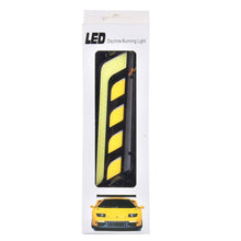 Load image into Gallery viewer, 2 PCS DC 12V 10W 800LM 5500K Car DRL Daytime Running Lights Lamp,Cable Length:25cm(White Light + Yellow Light), Multi-Color+10W 800LM/5500K