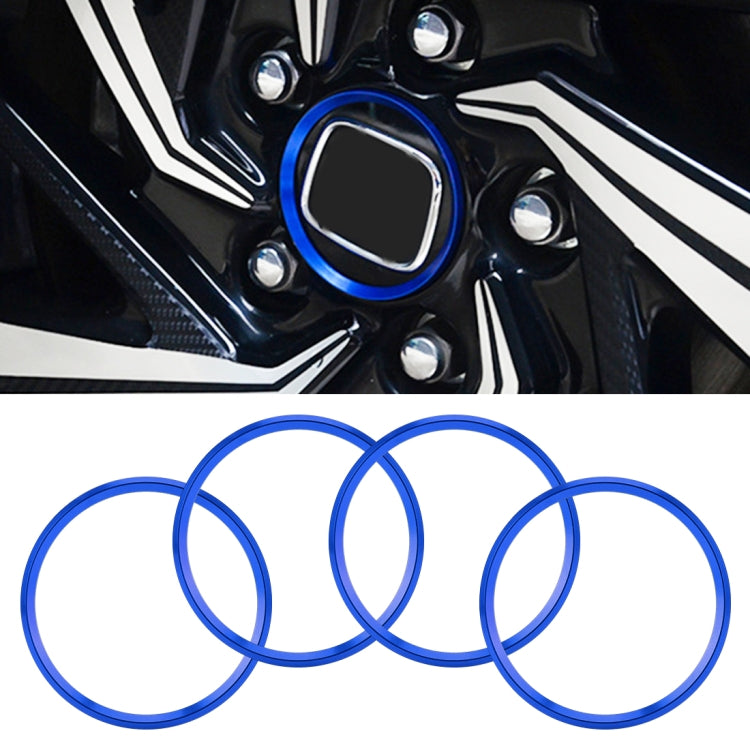 4 PCS Car Metal Wheel Hub Decoration Ring for BMW 5 Series 2018