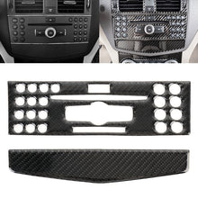 Load image into Gallery viewer, 2 PCS Car CD Adjustment Frame Carbon Fiber Decorative Sticker for Mercedes-Benz W204 2007-2010, CD Adjustment Frame (A)