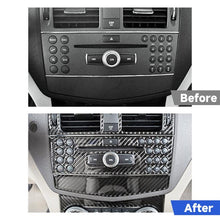 Load image into Gallery viewer, 2 PCS Car CD Adjustment Frame Carbon Fiber Decorative Sticker for Mercedes-Benz W204 2007-2010, CD Adjustment Frame (A)