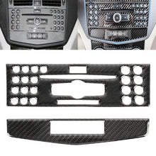 Load image into Gallery viewer, 2 PCS Car CD Adjustment Frame Carbon Fiber Decorative Sticker for Mercedes-Benz W204 2007-2010, CD Adjustment Frame (B)