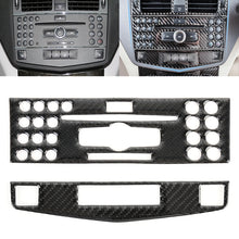 Load image into Gallery viewer, 2 PCS Car CD Adjustment Frame Carbon Fiber Decorative Sticker for Mercedes-Benz W204 2007-2010, Right Driving, CD Adjustment Frame (C), Right Driving