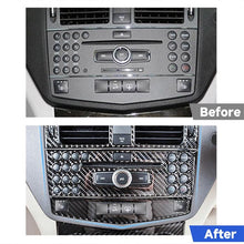 Load image into Gallery viewer, 2 PCS Car CD Adjustment Frame Carbon Fiber Decorative Sticker for Mercedes-Benz W204 2007-2010, Right Driving, CD Adjustment Frame (C), Right Driving