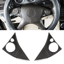 Load image into Gallery viewer, 2 PCS Car Steering Wheel Button Carbon Fiber Decorative Sticker for Mercedes-Benz W204 2007-2010, Steering Wheel Button