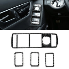 Load image into Gallery viewer, 4 PCS Car Window Lift Panel Carbon Fiber Decorative Sticker for Mercedes-Benz W204 2007-2010, Window Lift Panel