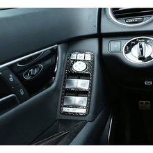 Load image into Gallery viewer, 4 PCS Car Window Lift Panel Carbon Fiber Decorative Sticker for Mercedes-Benz W204 2007-2010, Window Lift Panel
