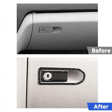 Load image into Gallery viewer, 2 PCS Car Passenger Seat Storage Box Handle Carbon Fiber Decorative Sticker for Mercedes-Benz W204 2007-2013, Passenger Seat Storage Box Handle
