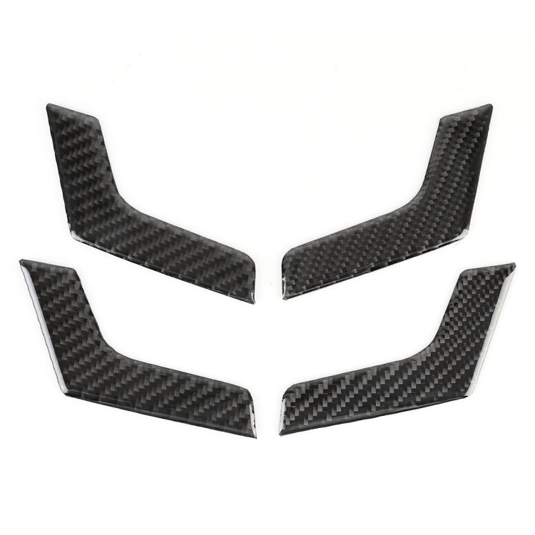 4 PCS Car Door Inner Handle Panel Carbon Fiber Decorative Sticker for Mercedes-Benz W204 2007-2013, Door Inner Handle Panel