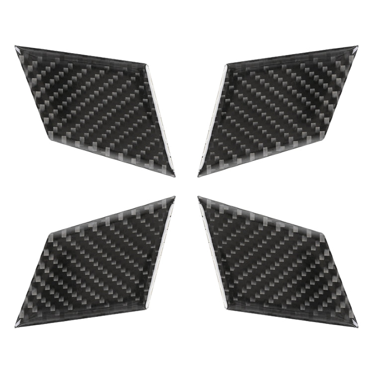 4 PCS Car Door Inner Handle Wrist Panel Carbon Fiber Decorative Sticker for Mercedes-Benz W204 2007-2013, Door Inner Handle Wrist Panel