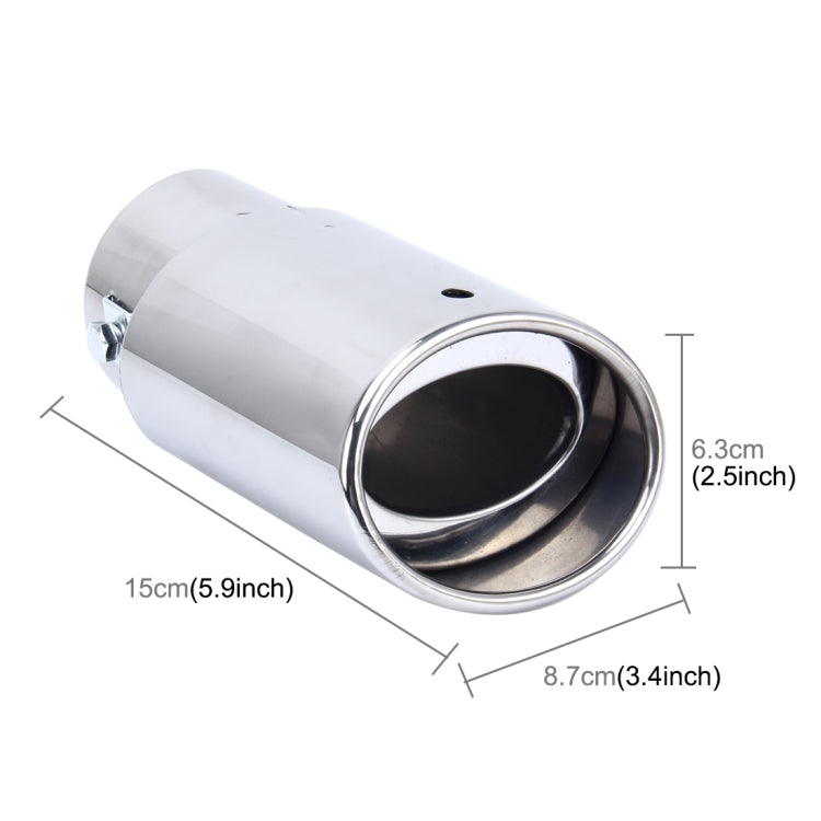 6046 Car Automobile Exhaust Pipe Muffler Modification Stainless Steel Tail Pipes (Inner Diameter 61mm), 6046  61mm