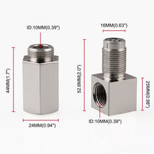 Load image into Gallery viewer, 90 Degree Car Oxygen Sensor Spacer Engine Light CEL Check Bung Mini Catalytic Converter M18 x 1.5, 90 Degree