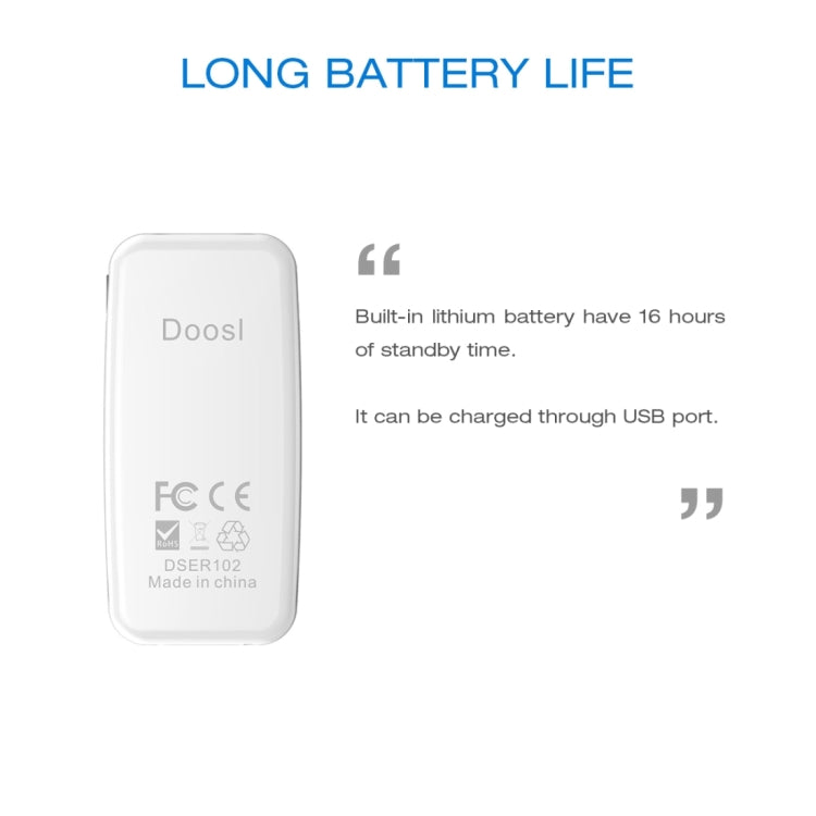 Doosl DSER102 Mini Car Bluetooth Wireless Music Receiver with 3.5mm Stereo Input Jack, DSER102