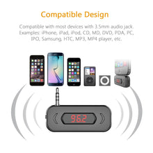 Load image into Gallery viewer, Doosl DSER116 Multifunctional Car FM Transmitter Wireless Music Receiver with 3.5mm Jack &amp; LCD Display, Support Hands-free Call, DSER116