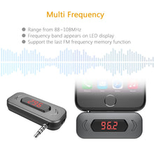 Load image into Gallery viewer, Doosl DSER116 Multifunctional Car FM Transmitter Wireless Music Receiver with 3.5mm Jack &amp; LCD Display, Support Hands-free Call, DSER116