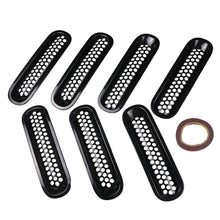 Load image into Gallery viewer, 7 PCS Car Front Racing Front Grille Grid Insect Net for Jeep Wrangler JK 2007-2017, For Jeep Wrangler 2007-2017