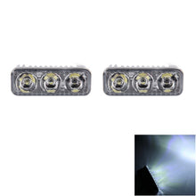 Load image into Gallery viewer, 2 PCS DC 12V 6W 400 LM 6000K Tri Circular Car DRL Daytime Running White Lights Lamp, Cable Length: 50cm, DC 12V 6W 400 LM