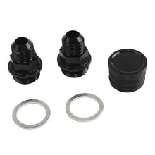 Load image into Gallery viewer, M28~10AN Black Engine Rear Block Breather Fitting Adapter for Honda Oil Catch Can B16 B18C, For Honda Oil Catch Can B16 B18C