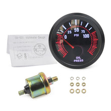 Load image into Gallery viewer, 52mm 12V Universal Car Modified Oil Press Gauge, Oil Press Gauge