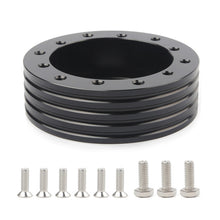 Load image into Gallery viewer, Car Hub for 6-Hole to 3-Hole Steering Wheel Adapter Boss Kit Steering Wheel Spacer Bolts, Adapter (Black), Adapter (Silver)